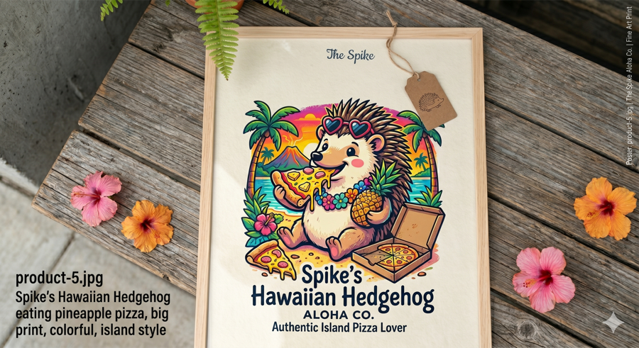 Spike's Hawaiian art print